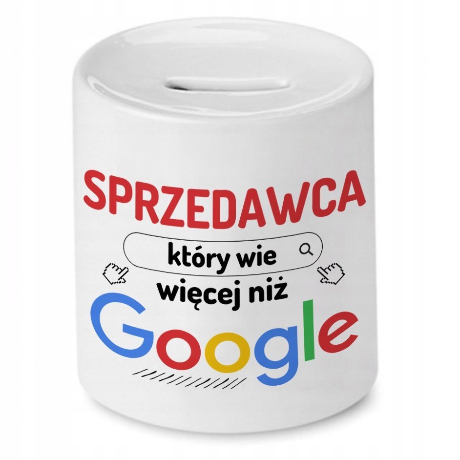 Kubek Czerwony Dla Skarbnika Że Mucha Nie Siada z Nadrukiem ze Zdjęciem + Opakowanie na prezent (wzór 04)
