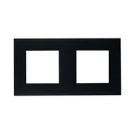 Klawisze i ramki - Efapel Ramka podwójna QUADRO Czarny - miniaturka - grafika 1