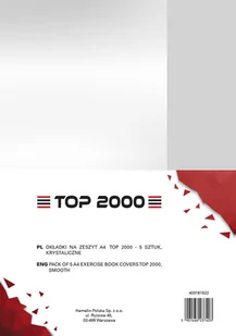 TOP2000, Okładka na zeszyt Krystaliczna A4, 90mic. - Szkolne artykuły papiernicze - miniaturka - grafika 1