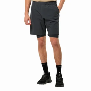 Męskie szorty rowerowe Jack Wolfskin BIKE COMMUTE SHORTS M phantom - XXL - Spodenki męskie - miniaturka - grafika 1