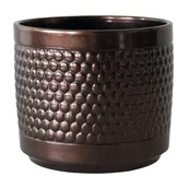 Donice - Osłonka ceramiczna cylinder 996 12 cm miedziany brąz - miniaturka - grafika 1