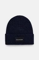 Czapki męskie - Tommy Hilfiger czapka z domieszką wełny kolor granatowy  AM0AM12752 - miniaturka - grafika 1