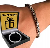 Bransolety męskie - SREBRNA BRANSOLETA Męska SREBRO pr. 925 Królewski Bizantyjski 5mm/21cm - miniaturka - grafika 1