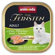 Mokra karma dla kotów - animonda Vom Feinsten Adult z nadzieniem 32 x 100 g Indyk, pierś z kurczaka i zioła - miniaturka - grafika 1