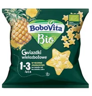 Przekąski dla dzieci - Bobovita BOBOVITA BIO Gwiazdki wielozbożowe Ananas 20g - miniaturka - grafika 1