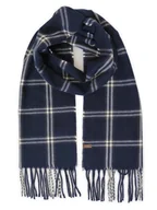 Apaszki i szaliki męskie - Granatowy szalik męski w kratę R51 - miniaturka - grafika 1