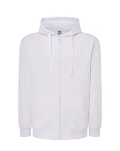 Bluza dresowa na zamek z kapturem męska biała roz.L - Bluzy męskie - miniaturka - grafika 1