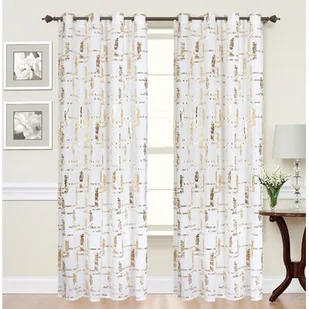 Zasłona King Of Chic Gold 140 x 260 cm przelotki kremowy - Zasłony - miniaturka - grafika 1