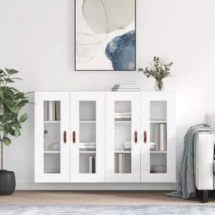 vidaXL Wiszące szafki, 2 szt., białe, materiał drewnopochodny - Komody vidaXL Wiszące szafki, 2 szt., białe, materiał drewnopochodny - Komody - miniaturka - grafika 1