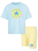 Kaftaniki dla niemowląt - Converse 2-częściowy zestaw w kolorze błękitno-żółtym - miniaturka - grafika 1