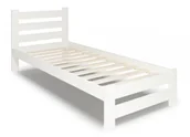 Łóżka - Białe pojedyncze łóżko z drewna sosnowego 90x200 D4-P41 - miniaturka - grafika 1