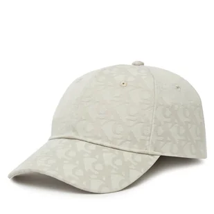 Czapka z daszkiem Calvin Klein Aop 6 Panel Baseball Cap LV04K5058G Beżowy - Czapki damskie - miniaturka - grafika 1