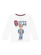 Bluzki damskie - Guess Bluzka N5YI23 K8HM4 Biały Regular Fit - miniaturka - grafika 1