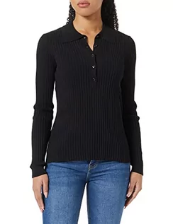 Koszulki i topy damskie - Sisley Damska koszulka polo, Black 700, M - grafika 1