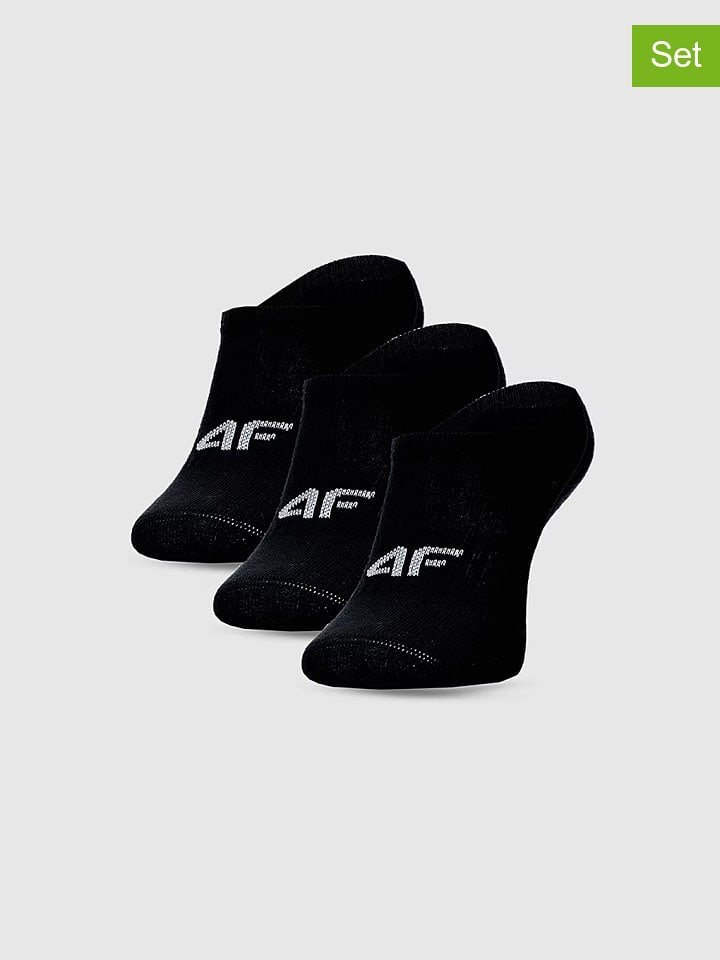 4F Skarpety (3 pary) w kolorze czarnym