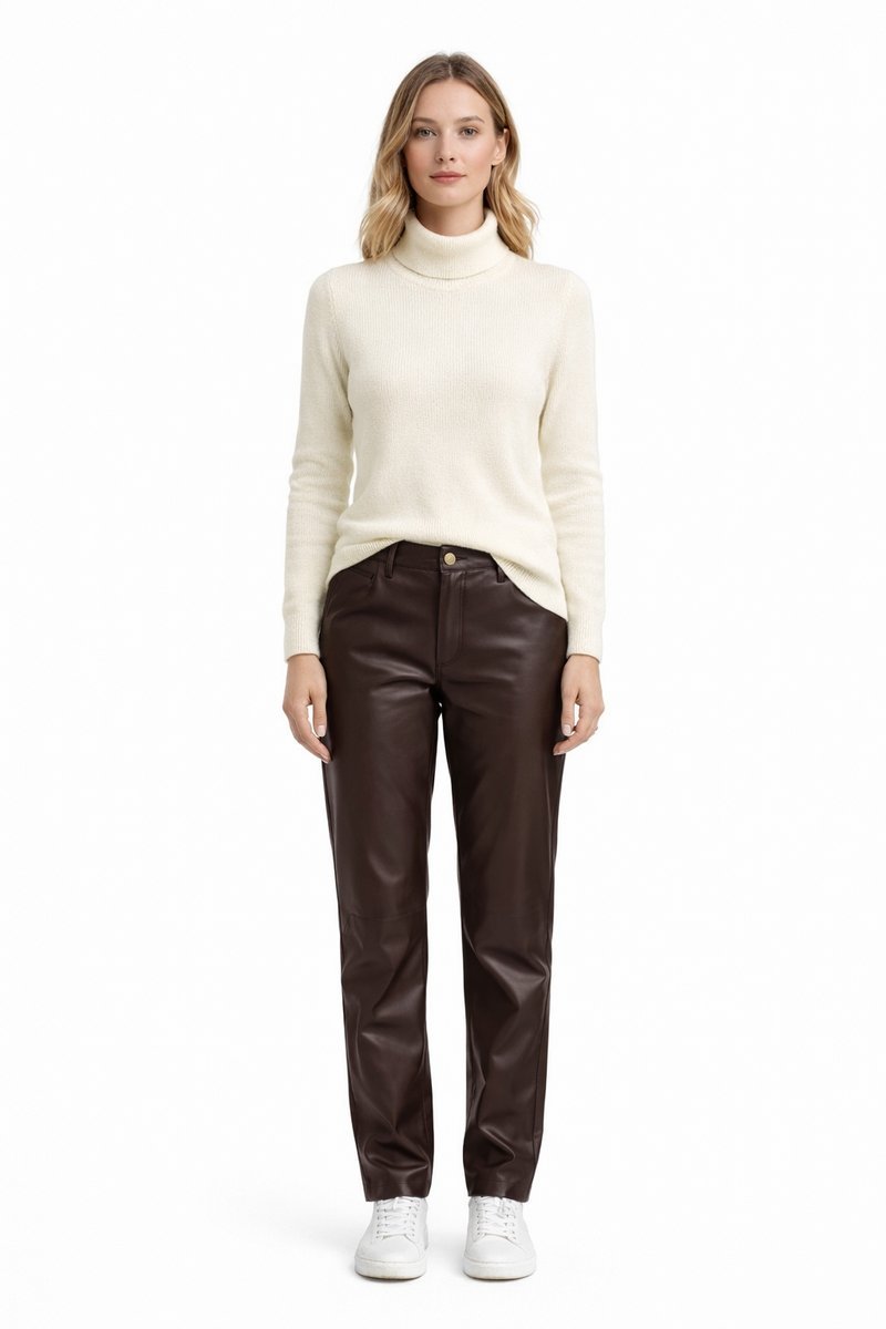 AMBERCROMBIE & FLITCH ECRU SWETER Z GOLFEM I DŁUGIM RĘKAWEM M 1I3A