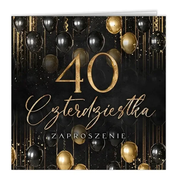Zaproszenia na 40 Urodziny Koperta C10