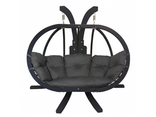 Zestaw: Stojak Sintra Antracyt + Fotel Swing Chair Double Antracyt (10), Grafitowy Sintra + Swing Chair Double (10) - Hamaki - miniaturka - grafika 1