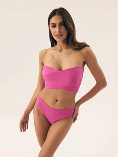 Góra od bikini bandeau Agleen Esotiq ostry róż S - Stroje kąpielowe - miniaturka - grafika 1