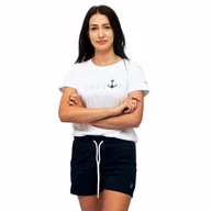 Spodenki damskie - Szorty Spodenki Dresowe Damskie Captain Mike M - Granatowe - miniaturka - grafika 1