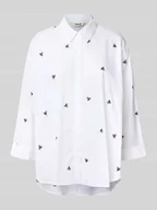 Koszule damskie - Bluzka koszulowa o luźnym kroju z czystej bawełny model ‘NEW LINA GRACE’ - miniaturka - grafika 1