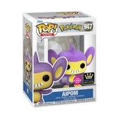 Figurki dla dzieci - Funko POP Pokemon 947 Aipom Flocked/GLOW Special Edition - miniaturka - grafika 1