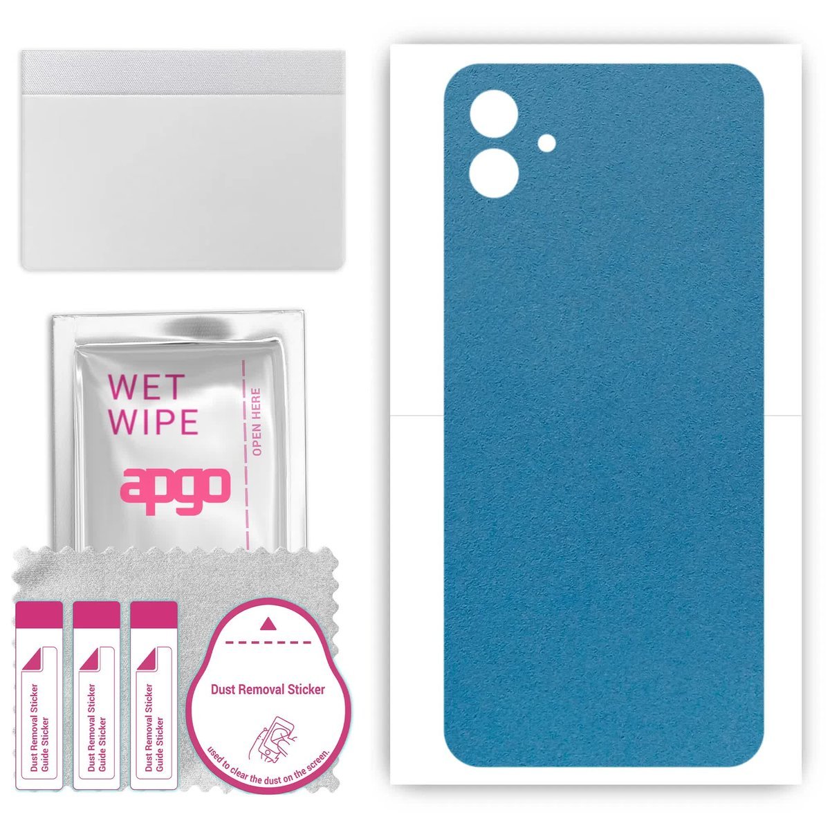 Folia naklejka skórka strukturalna na TYŁ Zamsz do Samsung Galaxy A04 - Zamsz Niebieski - apgo SKINS