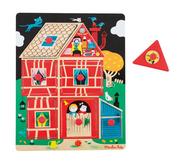 Układanki dla dzieci - Moulin Roty układanka drewniana z uchwytami W domu - miniaturka - grafika 1