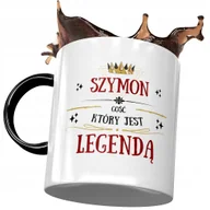 Kubki - Kubek Czarny Dla Szymona Szymka Kolegi Prezent z Nadrukiem ze Zdjęciem + Opakowanie na prezent (wzór 04) - miniaturka - grafika 1