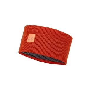 Opaska sportowa Buff Crossknit Headband Solid Fire - Czapki i chusty sportowe damskie - miniaturka - grafika 1