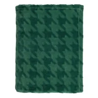 Kapcie męskie - Koc flannel shaved 130x170 cm wzór pied de poule zielony - miniaturka - grafika 1