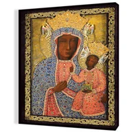 Ikony i obrazy sakralne - Obraz religijny na płótnie Matka Boża Częstochowska w sukni perłowej - miniaturka - grafika 1