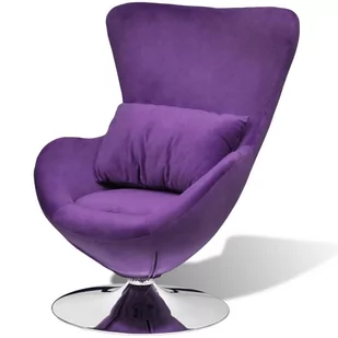 vidaXL Mae, fioletowe krzeso obrotowe z poduszk - Krzesła - miniaturka - grafika 1