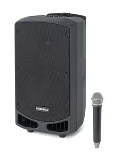 ‌Samson XP310W - zestaw nagłośnieniowy 10" woofer, z mik. bezprzew. do ręki. Bluetooth, AKU -do 12 godzin pracy, wózek transportowy.(542-566 ... - Głośniki estradowe - miniaturka - grafika 1