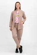 Komplety damskie - Komplet Marynarka+Spodnie capucino - miniaturka - grafika 1