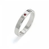 Pierścionki - Simple - Obrączka z granatem - miniaturka - grafika 1
