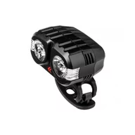 Lampki rowerowe - Kross Lampa przednia /bateryjna/ WHITE BLAST 2x CREE 3W USB, czarna - miniaturka - grafika 1