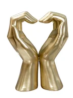 Figurki dekoracyjne - RĘCE UŁOŻONE W KSZTAŁCIE SERCA FIGURKA PRZYJAŹNI MIŁOŚCI NA PREZENT 16,5 cm - miniaturka - grafika 1