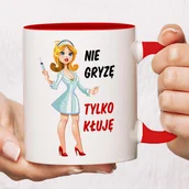 Kubki - Kubek dla pielęgniarki - Nie gryzę, tylko kłuję - miniaturka - grafika 1