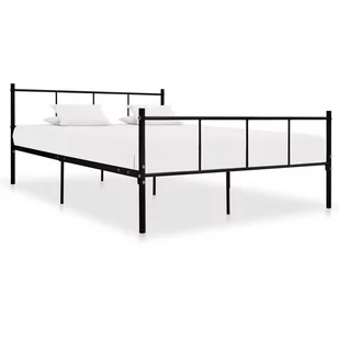 Vida Rama łóżka czarna metalowa 160x200 cm V-284640 - Łóżka - miniaturka - grafika 1