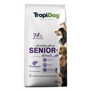 Tropidog Senior All Breeds Turkey 12 kg - Sucha karma dla psów - miniaturka - grafika 1