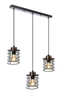 Lampy sufitowe - Candellux Glob lampa wisząca 3-punktowa czarna/miedź 33-00378 - miniaturka - grafika 1