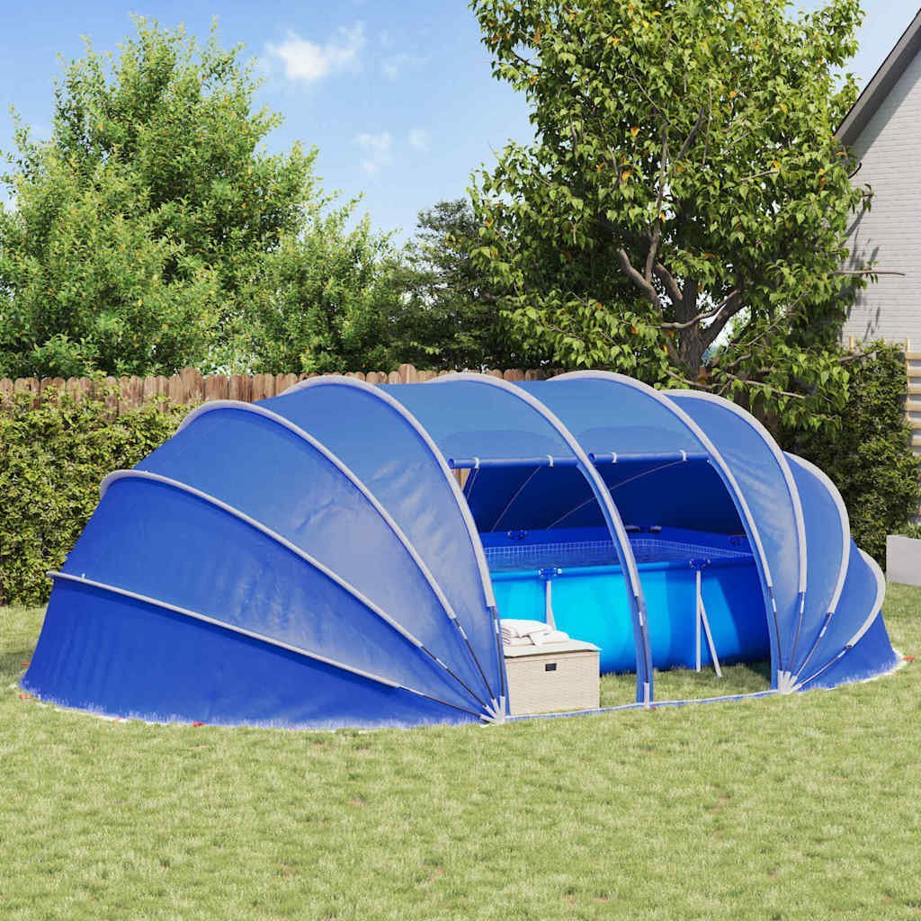 vidaXL Namiot basenowy niebieski 538 x 440 x 204 cm