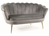 Sofy i kanapy - Sofa Camellia 2 Velvet Złota / Bluvel 14 Szara - miniaturka - grafika 1
