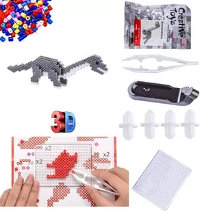 Koraliki Do Prasowania 3D Prasowanki Trójwymiarowe Szablon Dinozaury Brontozaur - Prace ręczne dla dzieci - miniaturka - grafika 1