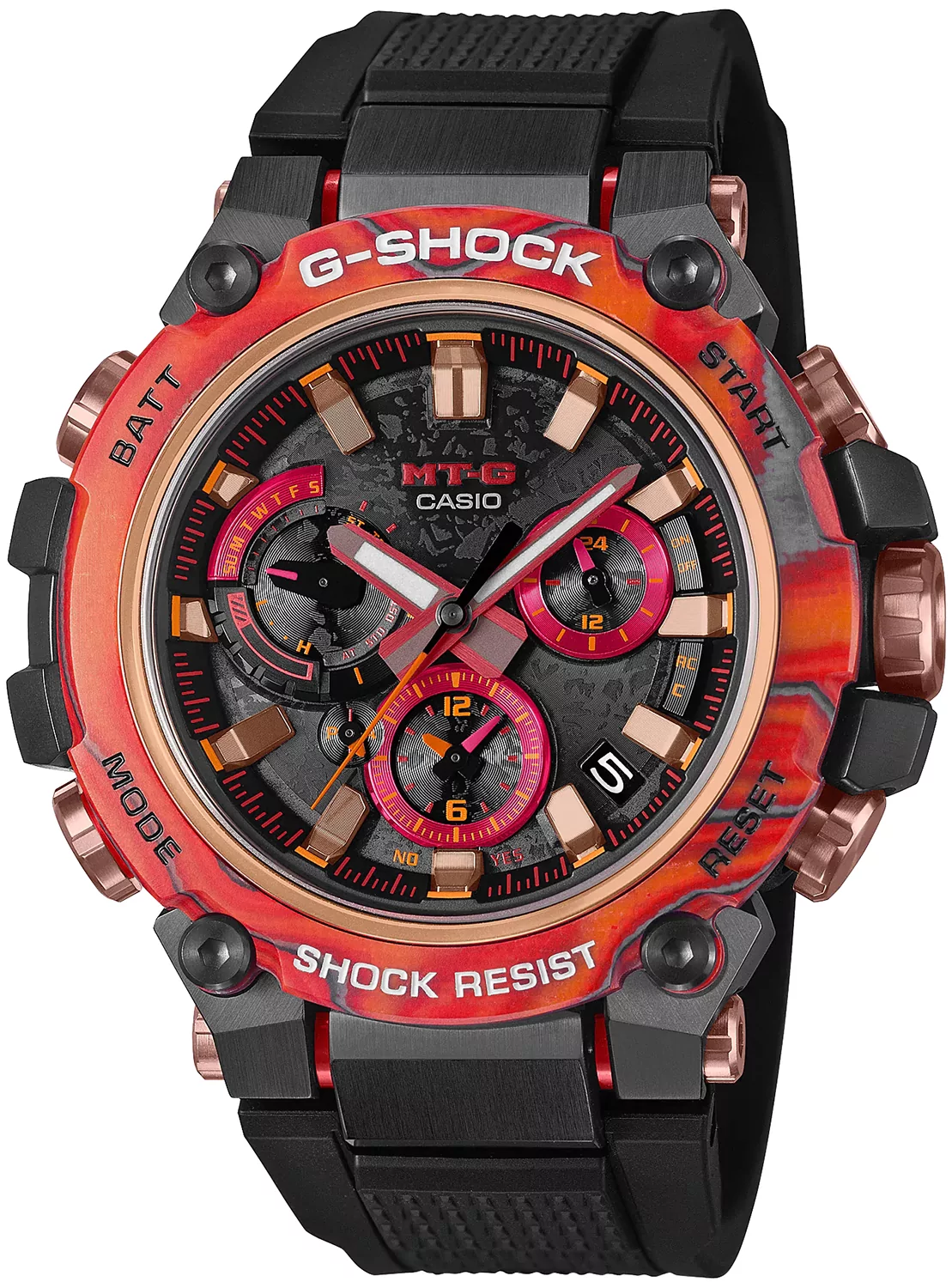Zegarek G-SHOCK MTG-B3000FR-1AER MTG Flare Red Series G-Shock 40th Anniversary