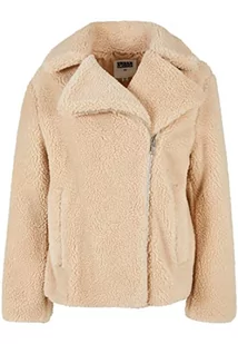Urban Classics Panie Sherpa Biker Kurtka Damska Kurtka, Beżowy (Unionbeige), XL - Kurtki damskie - miniaturka - grafika 1