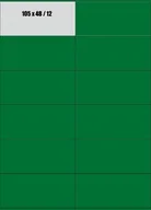Etykiety do drukarek - Etykiety samoprzylepne 105x48 ZIELONE CIEMNE - miniaturka - grafika 1
