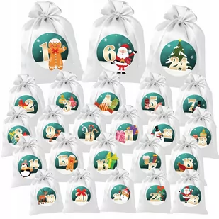 KALENDARZ ADWENTOWY WORECZKI ŚWIĘTA 24 SZT Y3 - Ozdoby bożonarodzeniowe - miniaturka - grafika 1