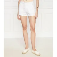 Spodenki damskie - GUESS Lniane szorty | Regular Fit - miniaturka - grafika 1